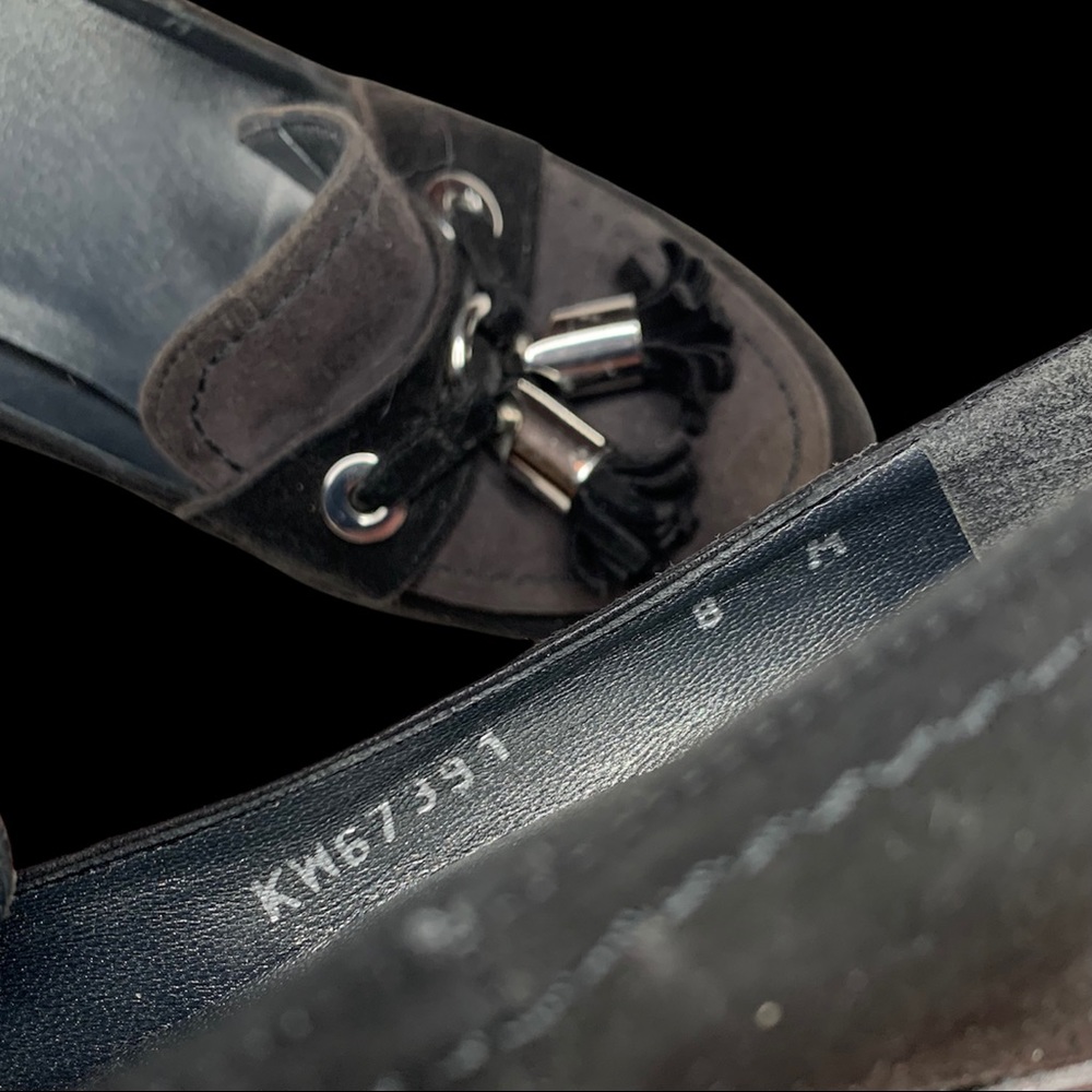 Stuart Weizmann Suede Platform Heels, 8, Brown & … - image 5